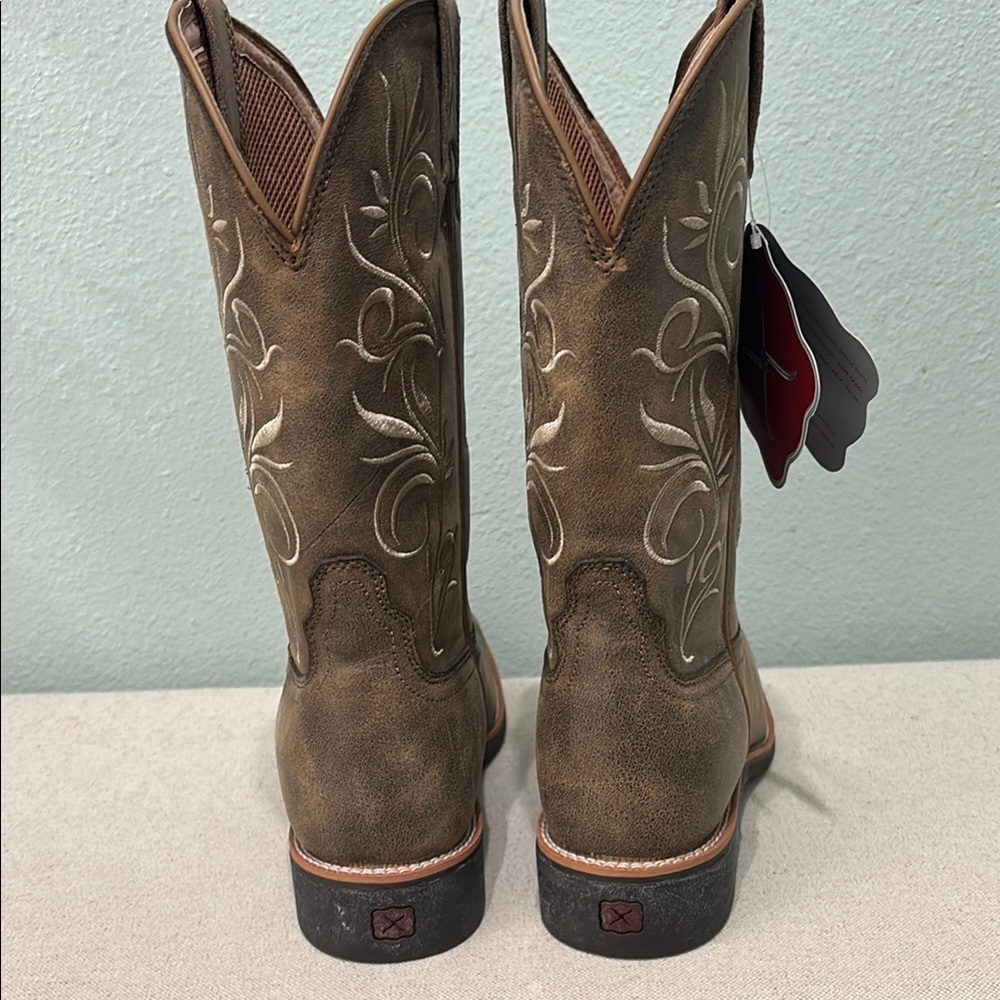 Twisted X Women's Top Hand Western Boots - Brown Leather - Size 10B - Picture 7 of 8